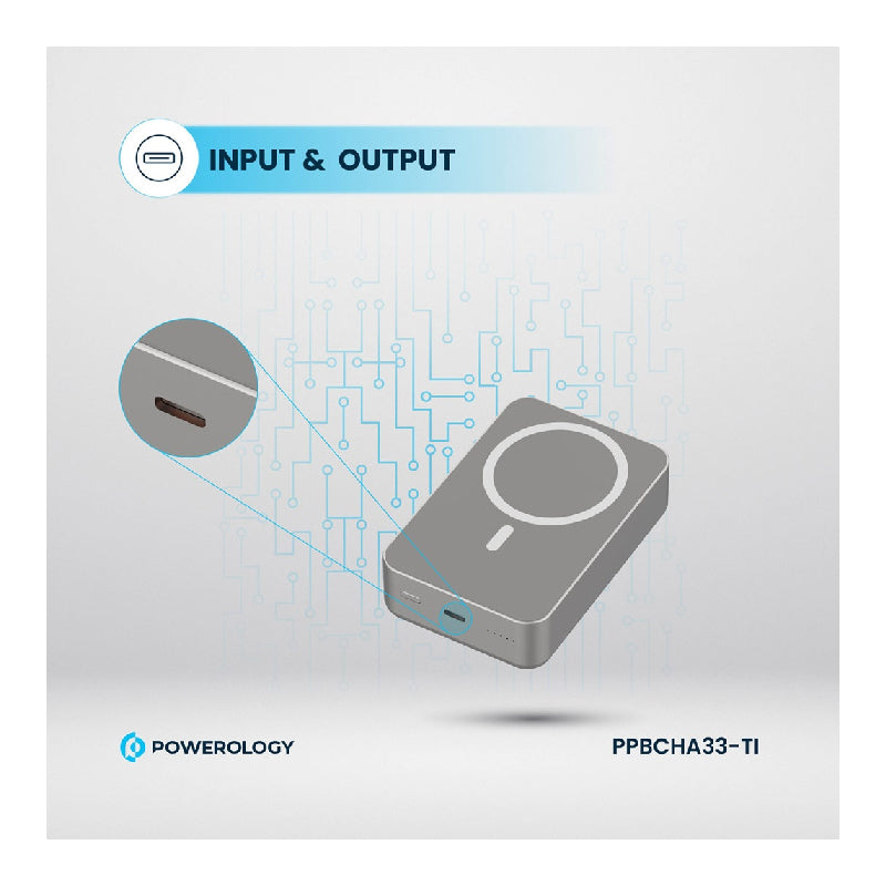 Powerology Magsafe PowerBank - 20000mAh / 15W / Titanium
