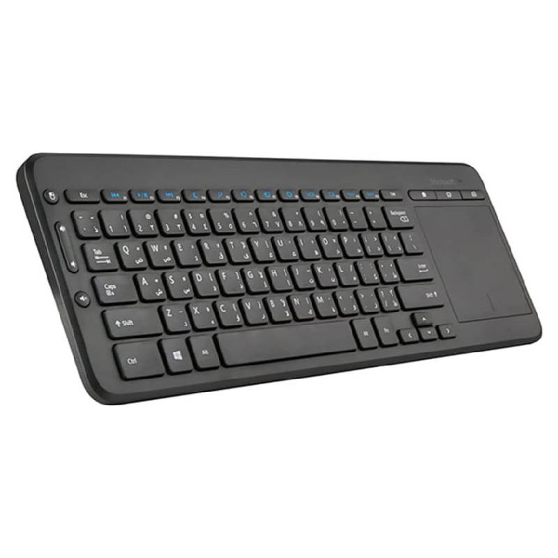 Microsoft Wireless AIO Media Keyboard - Wireless / Arabic/English / Black - Keyboard