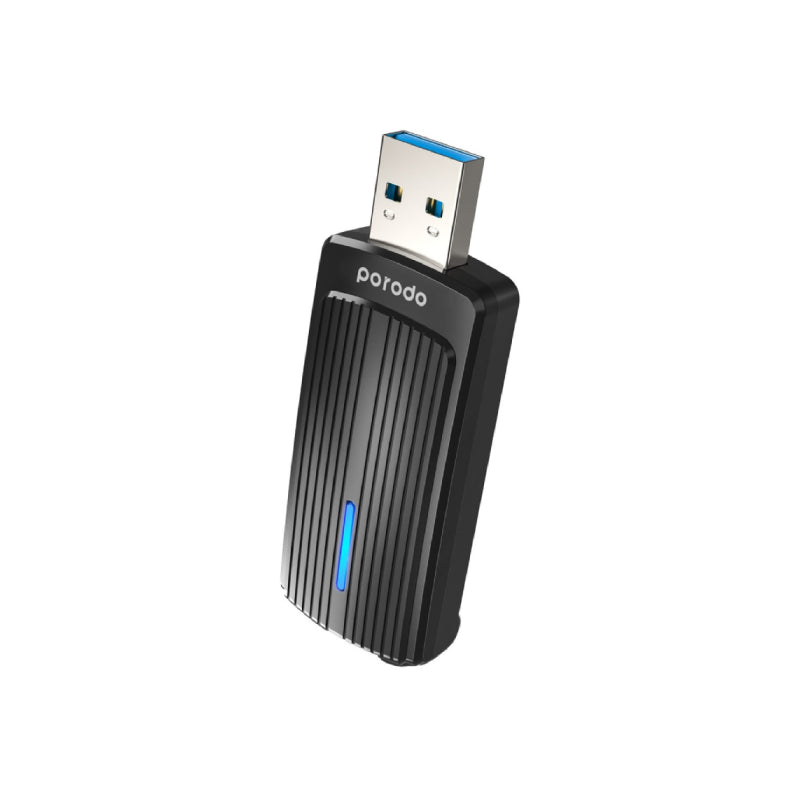 Porodo Dual Band USB Adapter - Black