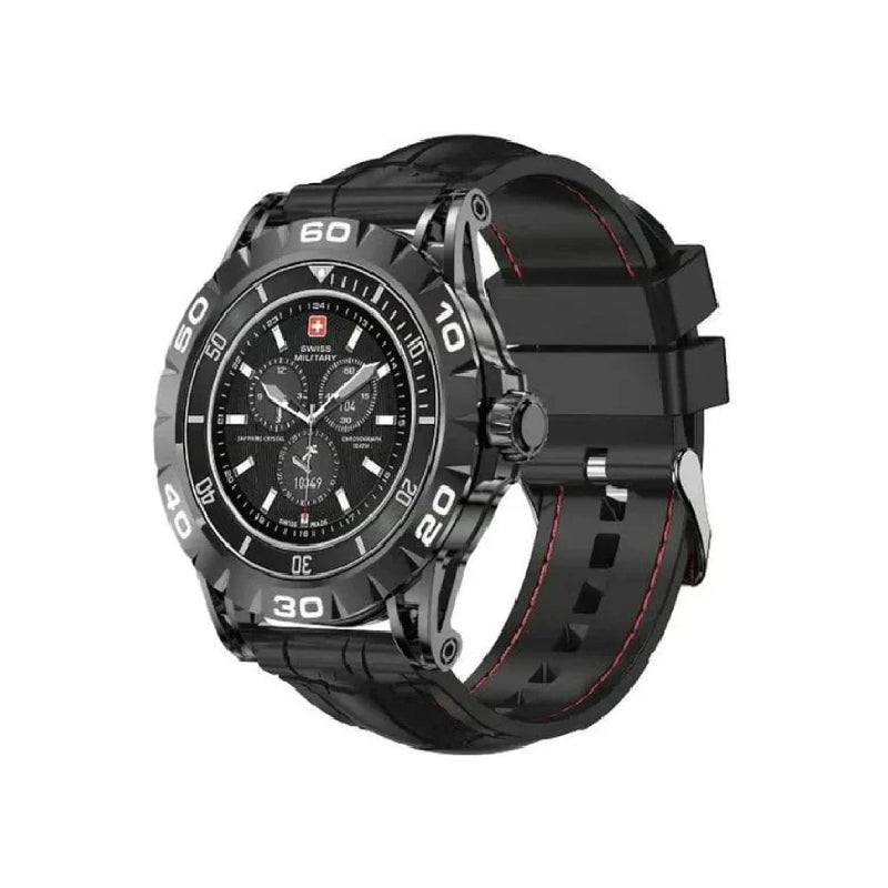 Swiss Military Dom 2 Black face with Black Silicon Strap - Smart Watch