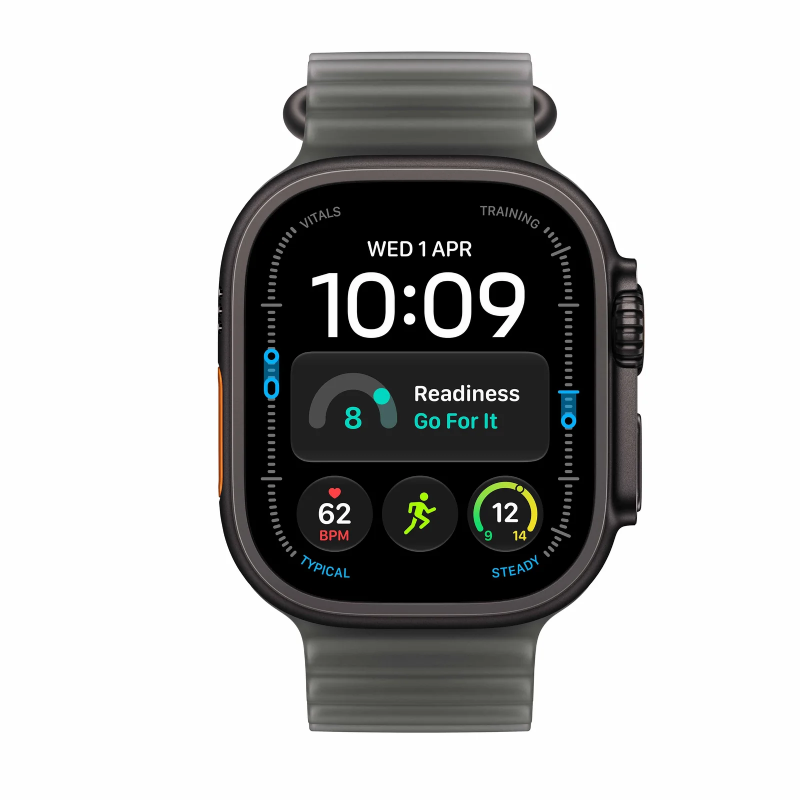 Apple Watch Ultra 4 - LTPO OLED / 64GB / 49mm / Bluetooth / Wi-Fi / Cellular / Black Titanium Case with Translucent Black Ocean Band