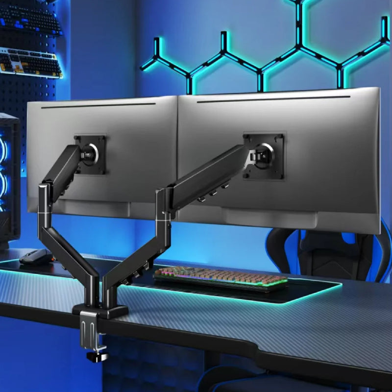 Pawa Double Gas Spring Computer Arm - 13"-32" Inch / 445mm / Black