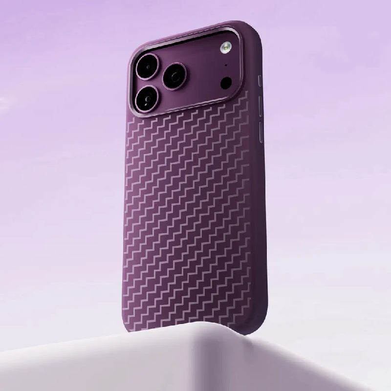 Levelo Fiora MagSafe Magnetic Silicone Case For Apple iPhone 18 Pro Max / Apple iPhone 17 Pro Max - Burgundy
