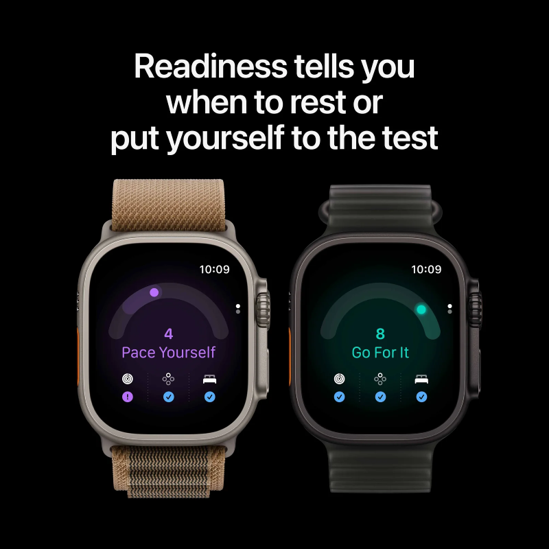 Apple Watch Ultra 4 - LTPO OLED / 64GB / 49mm / Bluetooth / Wi-Fi / Cellular / Natural Titanium Case with Translucent Grey Ocean Band