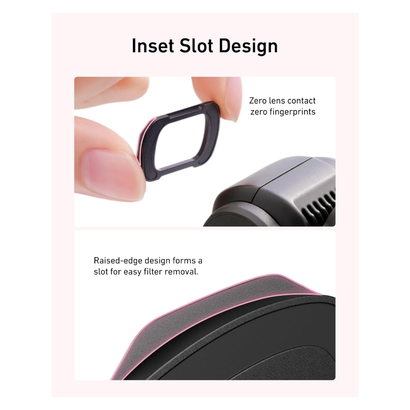 TELESIN Filter kit (CPL+VND2-32+ Black Diffusion 1/4+Cool Rose) for Pocket 3/4