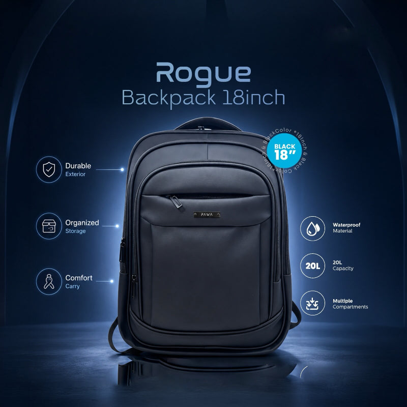 Pawa Rogue Backpack - 18-inch / Black