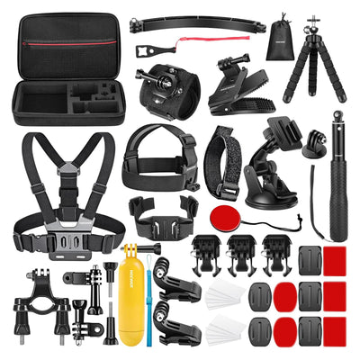 NEEWER 50-in-1 Action Camera Accessory Kit - Black