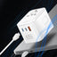 لدنيو Z8 Universal GaN سريع شاحن  محول  السفر العالمي - 45W / أبيض