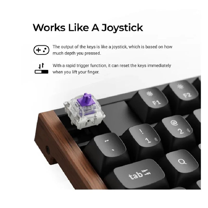 Keychron K10 HE Max 80% Wireless Mechanical Keyboard With Gateron Red Switch - (Arabic Layout)