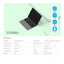 Pawa Portable Foldable Wireless Keyboard With Touchpad - Black/Grey