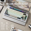 ATTACK SHARK X66 Tri-Mode Wireless Mechanical Gaming Keyboard With Side Printed PBT Keycaps - Cheese White