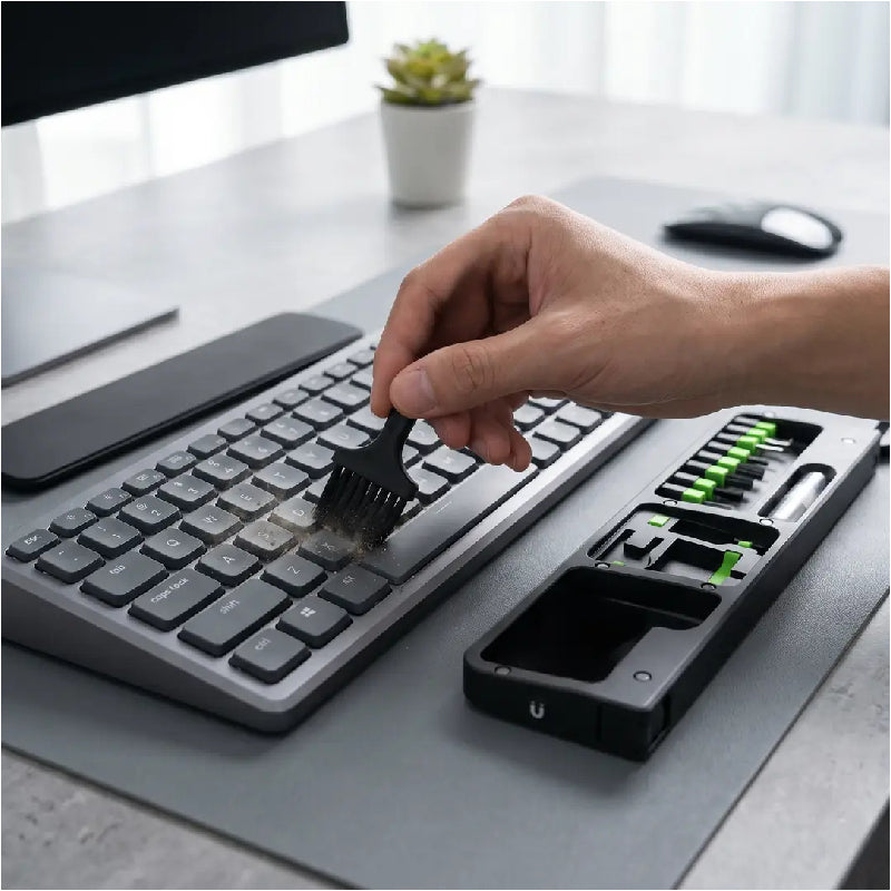 Porodo Blue 22-in-1 Cleaning Kit with Wrist Support Pad