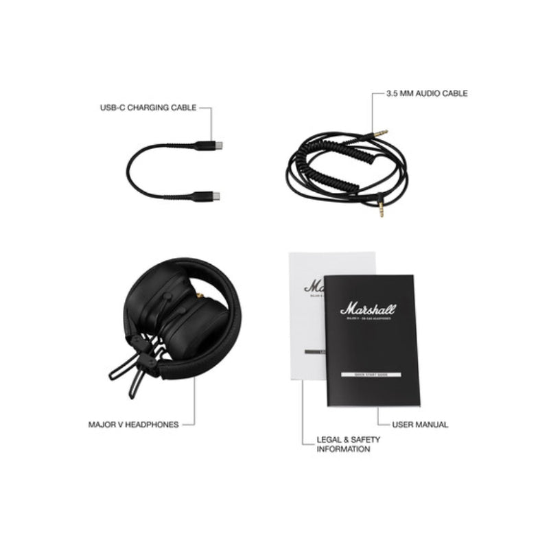 Marshall Major V Wireless Headphones - Black