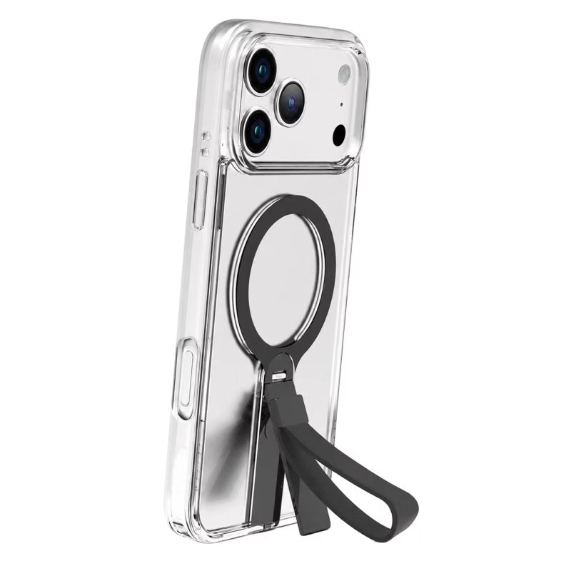 Levelo SPIRA MagSafe Clear Grip Case For Apple iPhone 18 Pro - Black