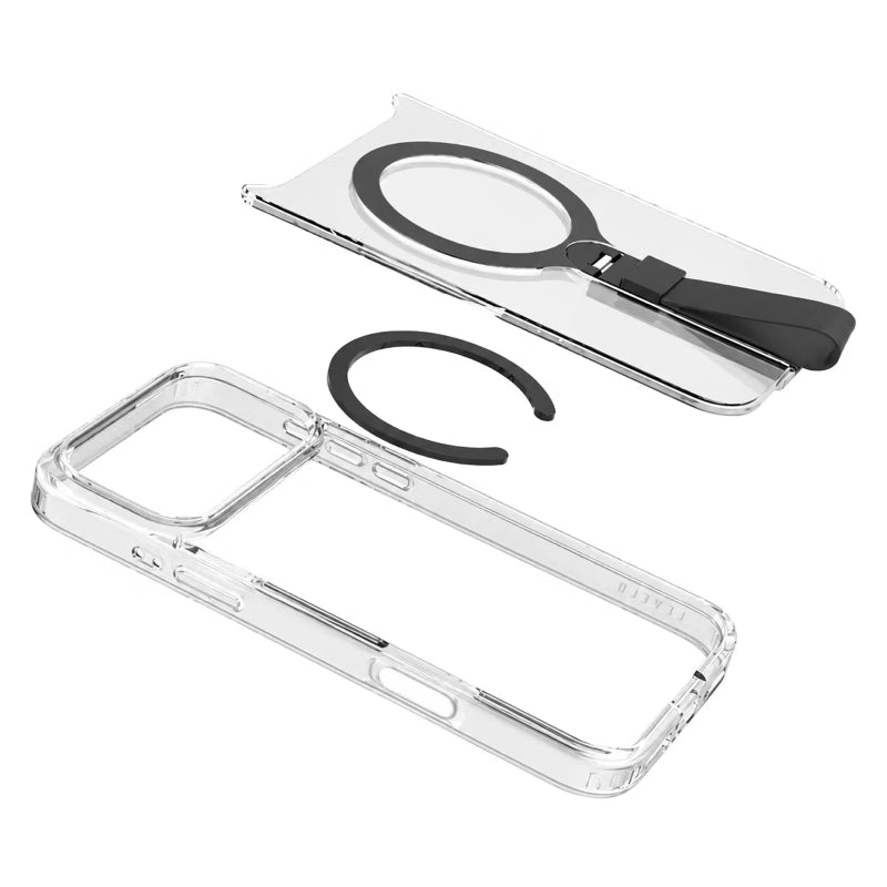 Levelo SPIRA MagSafe Clear Grip Case For Apple iPhone 18 Pro - Black