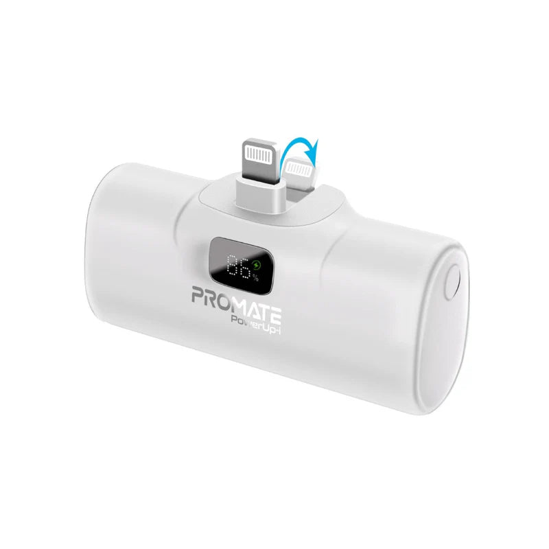 PROMATE PowerUp-i Ultra-Compact Power Bank - 20W / Lightning / White