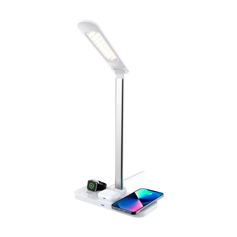 XPower WDL5 4 In 1 Wireless Charging LED Desk Lamp - 15W / White