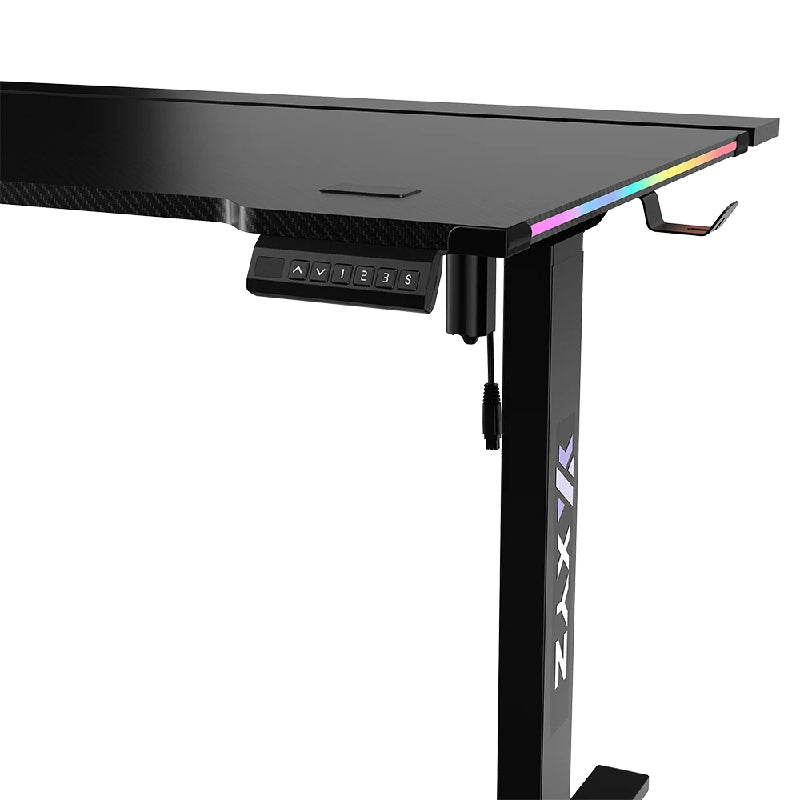 XYZ Pro-X Gaming Desk - RGB / Black (Electric Height Adjustable)