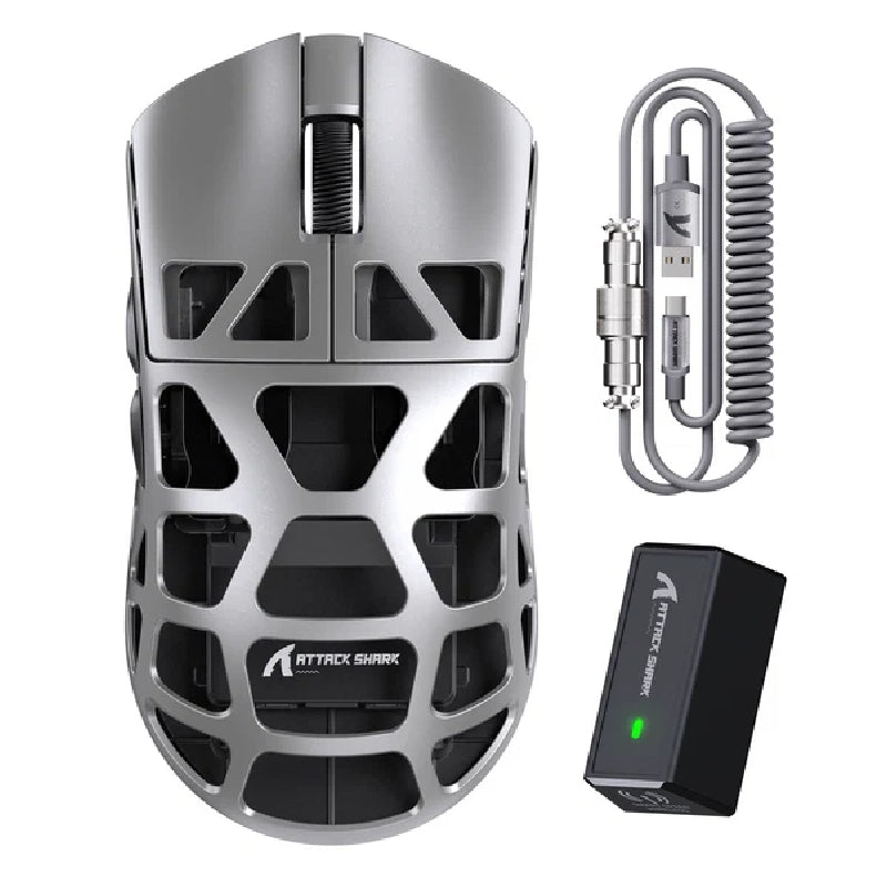 ATTACK SHARK R3 Super Light Tri Mode PAW3395 Wireless Gaming Mouse - Grey