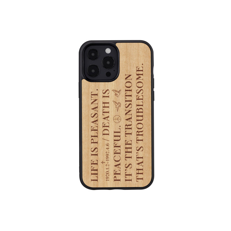 Man & Wood Series Cover - Apple iPhone 13 Pro / Life Is Pleasant Ii