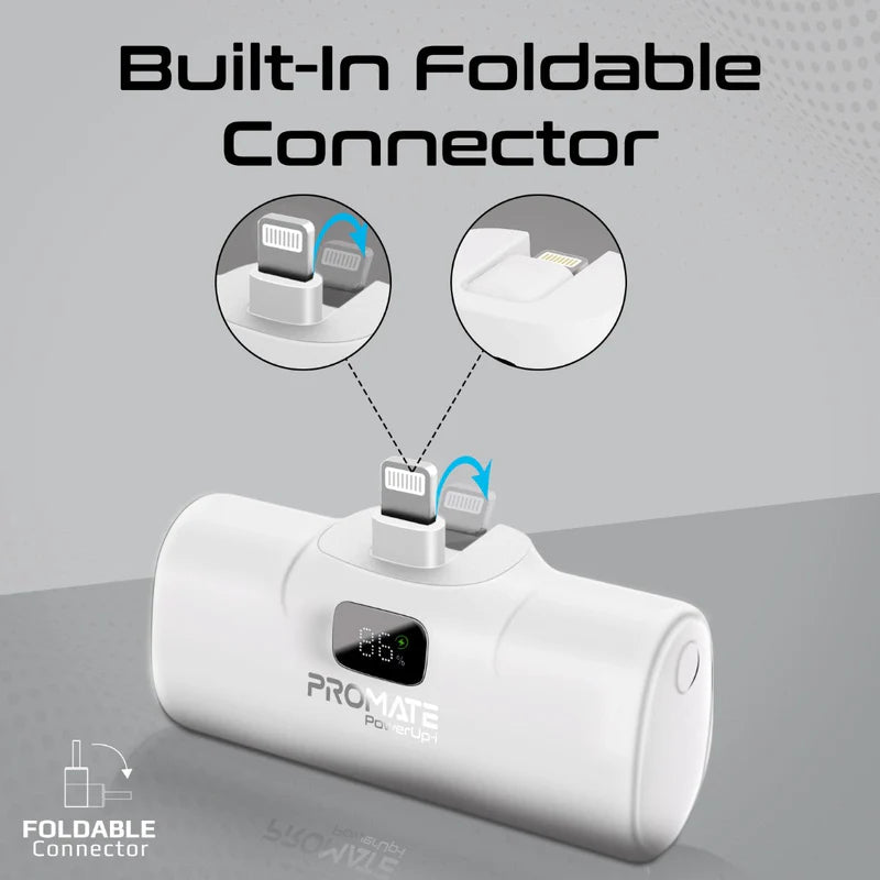 PROMATE PowerUp-i Ultra-Compact Power Bank - 20W / Lightning / White