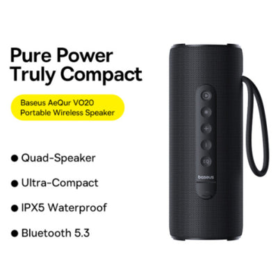 Baseus VO20 Portable Speaker - Bluetooth / Black