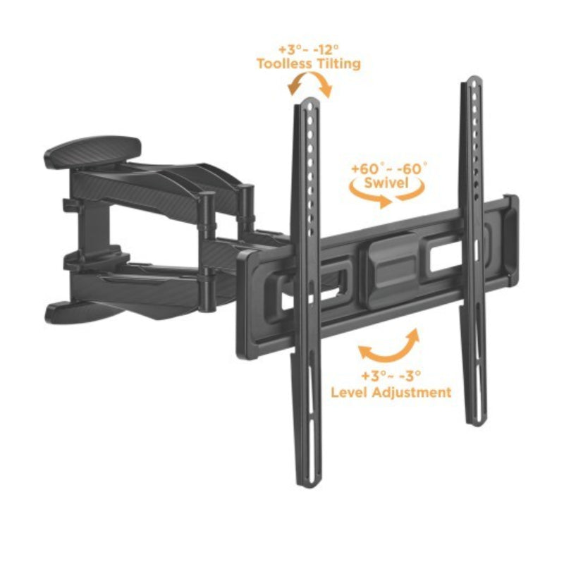 Stylish Full Motion TV Wall Mount - Black