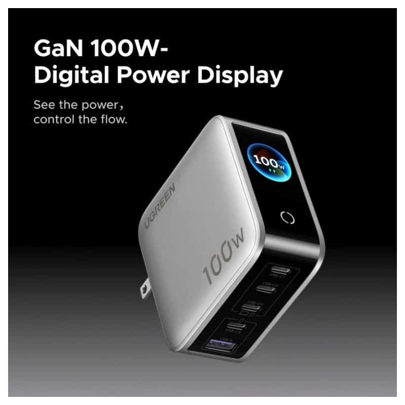 UGREEN 5-Port GaN Fast Charger - 100W / USB-A / USB-C
