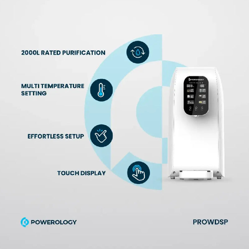 Powerology Reverse Osmosis Water Purifier & Dispenser - 2000W / White