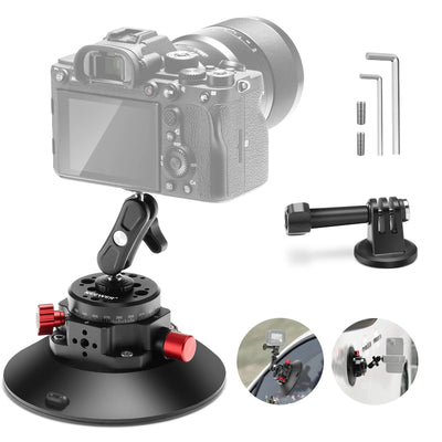 NEEWER CA013 6" Camera Suction Mount with Ball Head Magic Arm - Black