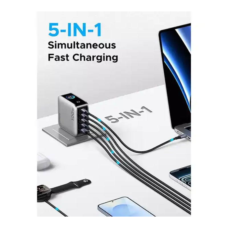 UGREEN 5-Port GaN Fast Charger - 100W / USB-A / USB-C