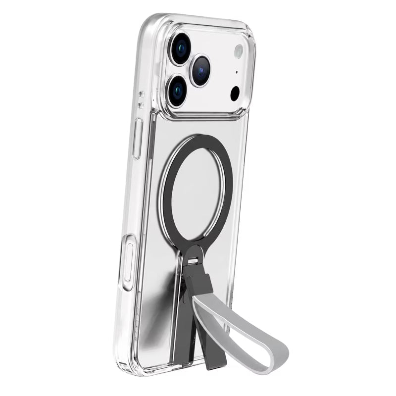 Levelo SPIRA MagSafe Clear Grip Case For Apple iPhone 18 Pro Max - Silver