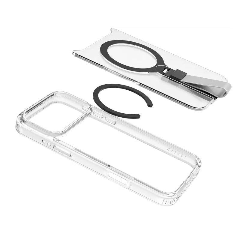 Levelo SPIRA MagSafe Clear Grip Case For Apple iPhone 18 Pro Max - Silver