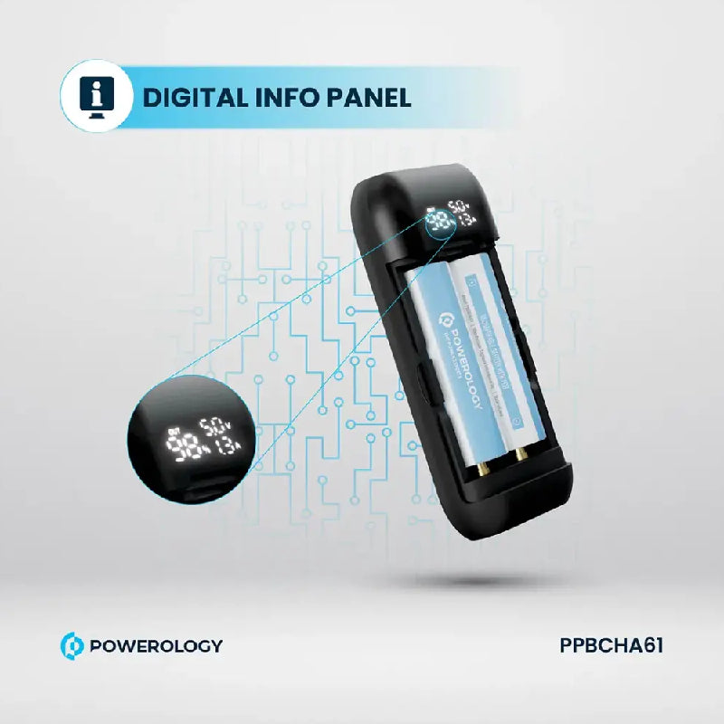 Powerology Diy Cell Power Bank - 15000mAh / 18W / Grey