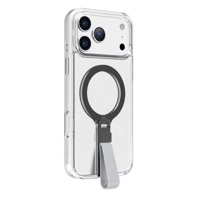 Levelo SPIRA MagSafe Clear Grip Case For Apple iPhone 18 Pro Max - Silver