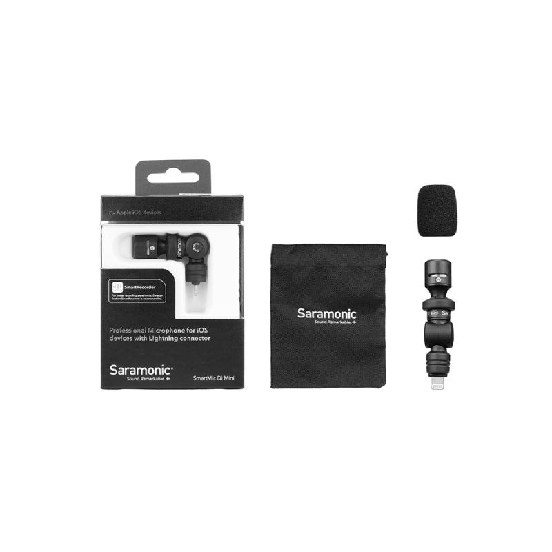 Saramonic SmartMic Di Mini Professional Microphone for iOS Devices with Lightning Connector - Black