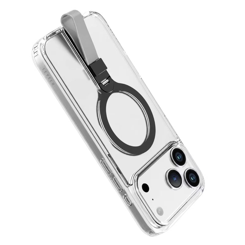 Levelo SPIRA MagSafe Clear Grip Case For Apple iPhone 18 Pro Max - Silver