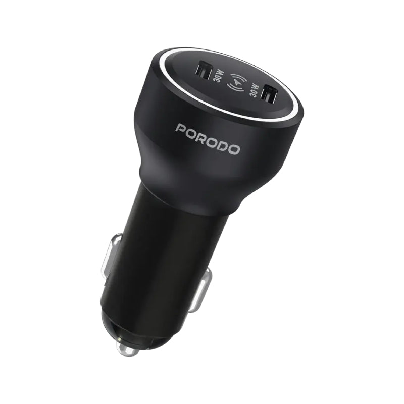 Porodo Velano Car Charger - USB-C / 30W / Black