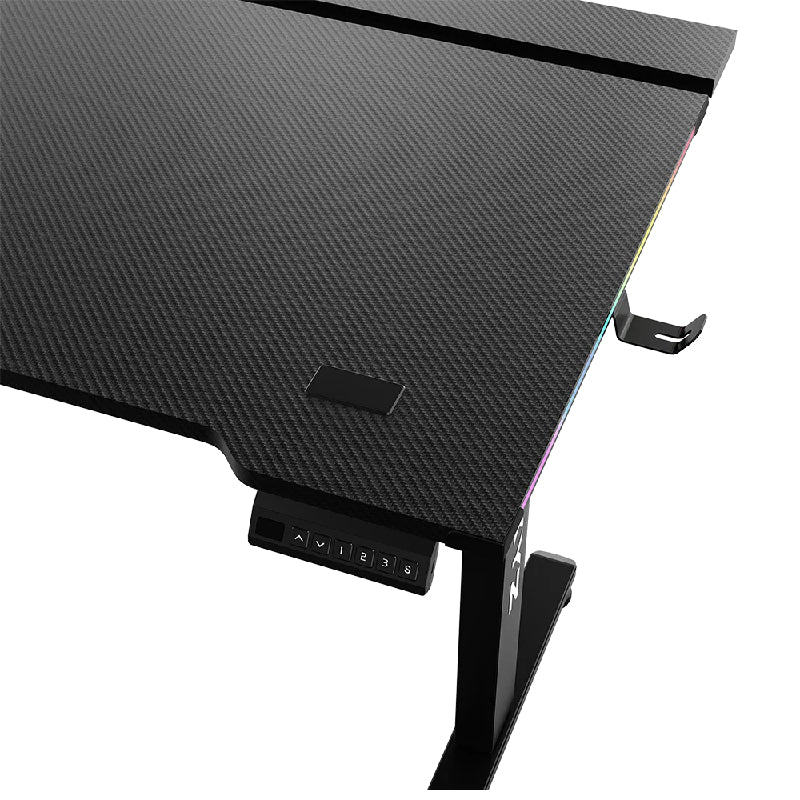 XYZ Pro-X Gaming Desk - RGB / Black (Electric Height Adjustable)