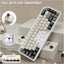 ATTACK SHARK X66 Tri-Mode Wireless Mechanical Gaming Keyboard With Side Printed PBT Keycaps - Cheese White