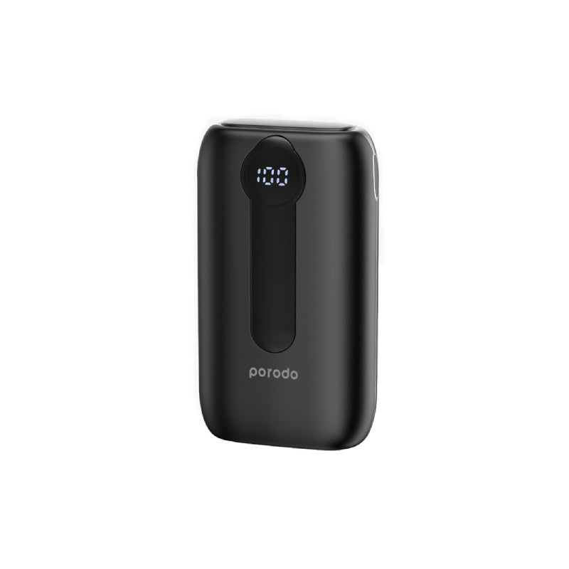 Porodo 4 Power Bank Station Lightning & Type-C Integrated Cable - 10000mAh / Black