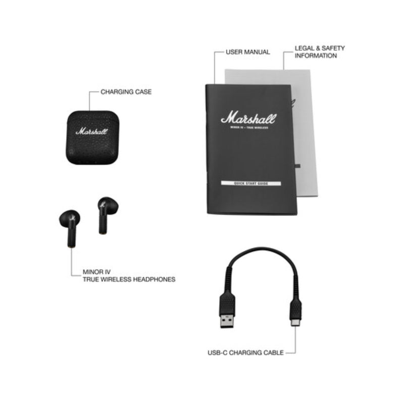 Marshall Minor IV True Wireless Earbuds - Black