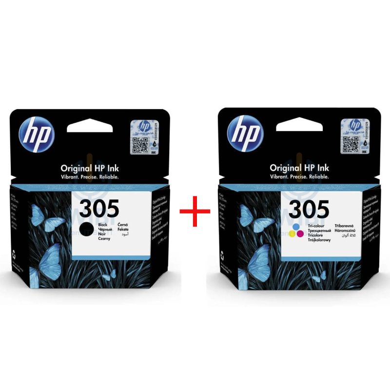 HP 305 Black & Tri-Color Original Ink Cartridge Bundle Pack