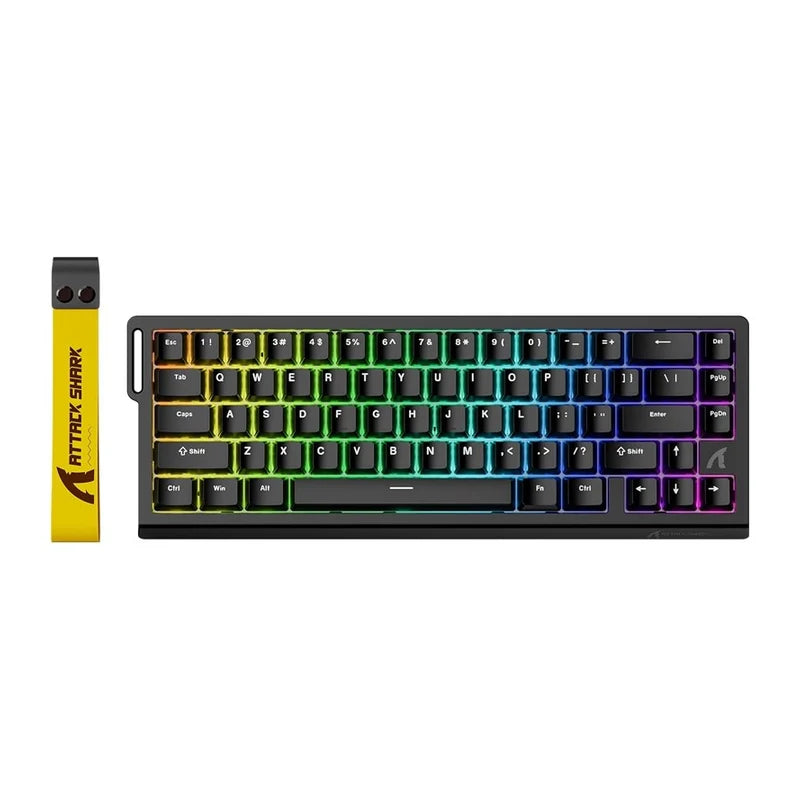 ATTACK SHARK X68 HE Wired Mode RGB Gaming Rapid Trigger Keyboard With Magnetic Switch - Black