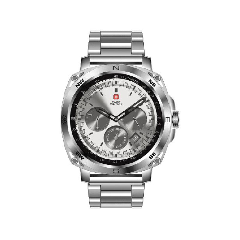 Swiss Military Dom 4 Silver Steel - Smart Watch