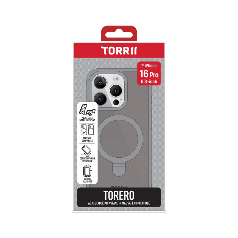 Torrii Torero MagSafe Stand Case - Apple iPhone 16 Pro (6.3”) / Gray