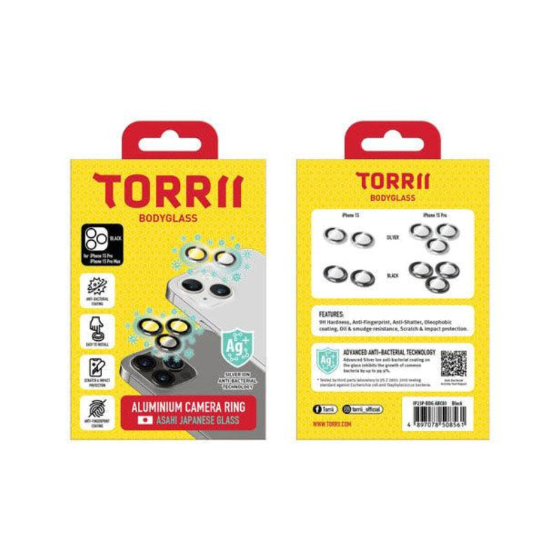 Torrii Individual Aluminium Ring Camera Lens Protector - Apple iPhone 15 Pro / Apple iPhone 15 Pro Max / Black