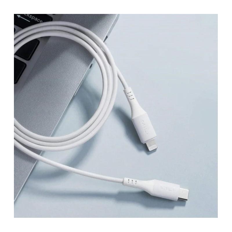 MiLi MFI PD Cable - 60W / 1 Meter / Lighting / Type-C - White