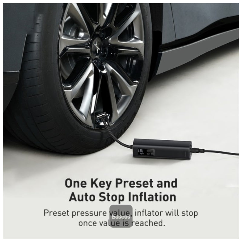 Baseus Super Mini Inflator Pump Air Compressor - Black