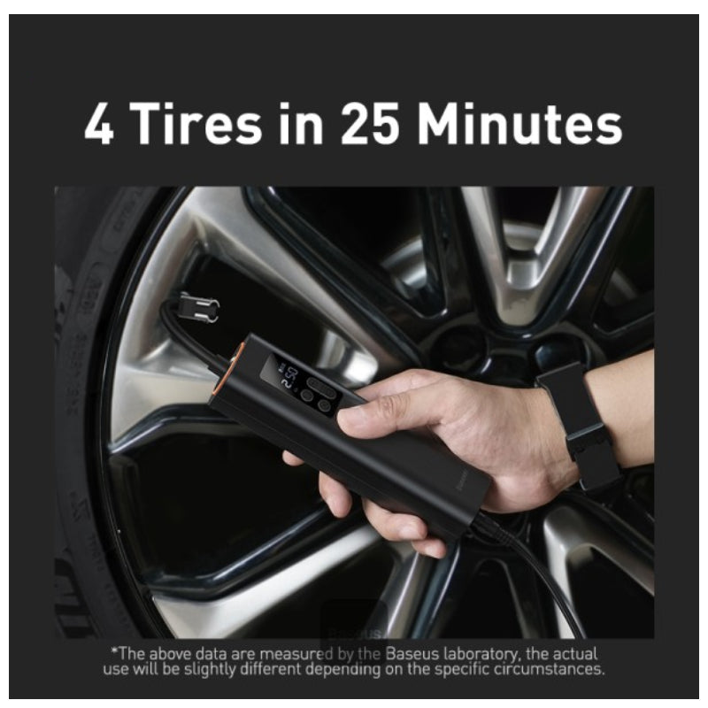 Baseus Super Mini Inflator Pump Air Compressor - Black